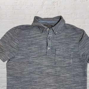 Banana Republic Polo Shirt | Mens Medium | Gray | Cotton Stretch |